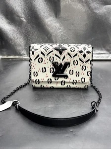 LOUIS VUITTON LV Twist Graphic Print Leder Schultertasche MM Weiß/Schwarz/Rot - Bild 1 von 21