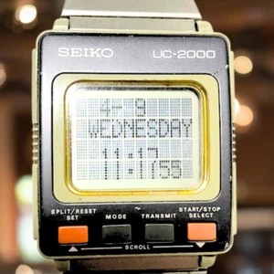 Seiko UC-2000 Digital Wrist Computer Watch 1984 Japan Vintage Smartwatch UW01-00 - Picture 1 of 9
