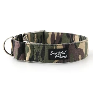 Snootiful Hound Martingale Collar Green Camouflage - Greyhounds, Whippets - Picture 1 of 7