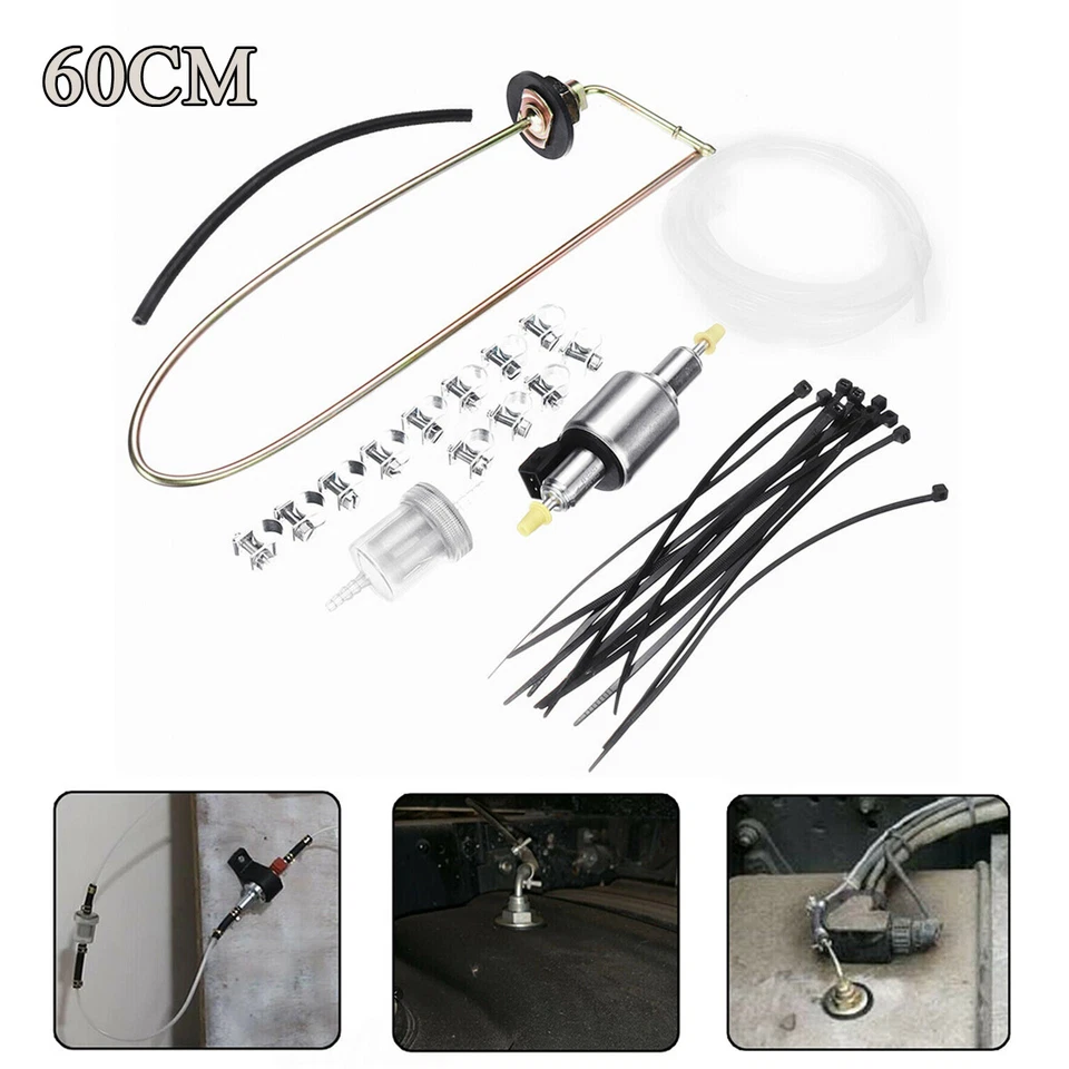 60CM Fuel Tank Sender Stand Pipe Kit For 12V 3-8KW Diesel Air Heater Thermostat - Image 1 of 4