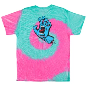Size Medium Santa Cruz Screaming Hand T-Shirt - Tie Dye - Picture 1 of 2