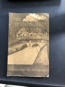 Vintage PA Turnpike Brochure History and Building 14 Page 8.5 x 5.5 1940’s B3 - Picture 1 of 5