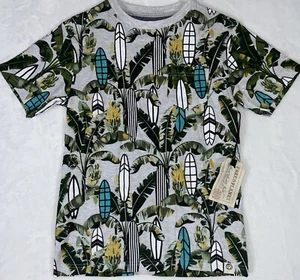 Free Planet Men's SS Surfboards And Palm Trees T Shirt Size Medium NWT Beach - Picture 1 of 9