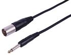 Male XLR to 1/4 Jack Mono 6.35mm 6.3mm Cable 5m Cable