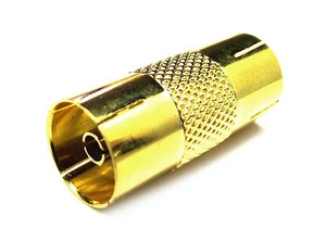 From OZ Quality 1PC TV Aerial RF Female To RF Female Inline Adaptor PAL + F.P! - Picture 1 of 3