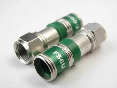 (2) New Leviton HAI 40985-CPF High Quality Compression F-connectors (T64) - Image 1 of 3