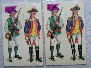 Lote (2) Calcomanías Transferencias Soldado Patriótico Americana Meyercord De Colección Sin Abrir - Imagen 1 de 2