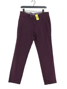 Linea Women's Trousers W 34 in Purple 100% Cotton Tapered Chino - Picture 1 of 6