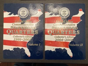 U.S. Statehood State Quarters Volumes I &II 1999-2008 East West 93 coins P & D - Picture 1 of 11