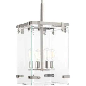 Progress Lighting Glayse Collection 4-Light Brushed Nickel Pendant - Picture 1 of 9