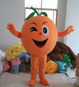 Orange Mascot Costume Suit Cosplay Party Game Dress Outfit Advertising Halloween - Picture 1 of 18