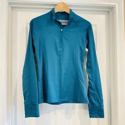 Nuevo sin etiquetas Runningskirts.com Pullover para mujer L verde azulado media cremallera manga larga ventilación para correr Foto 1 de 4