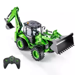 Huina 1579 RC Remote control Excavator back hoe wheeled construction Vehicle - Picture 1 of 21