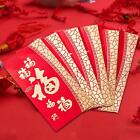 6 enveloppes rouges du nouvel an lunaire chinois Hong Bao, fournitures de