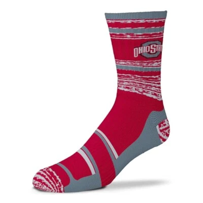 Ohio State University OSU Buckeyes Logo Performer III Pair of Socks FBF Size LG - Image 1 of 4
