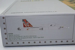 ¡!¡! ¡VENTA!¡! Herpa 580588 1:72 Fuerza Aérea Española Tiger Meet EF-18A NUEVO EMBALAJE ORIGINAL - Imagen 1 de 7
