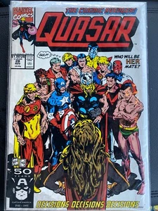 QUASAR #28 MARVEL COMIC BOOK BAGGED AND BOARDED - Picture 1 of 1