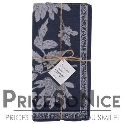 Sur La Table Floral Jacquard Blue Napkins, Set of 4 MSRP $35 - Image 1 of 2