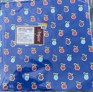 New Vintage Artfaire All Occasions Fruit Gift Wrapping Paper - Picture 1 of 2