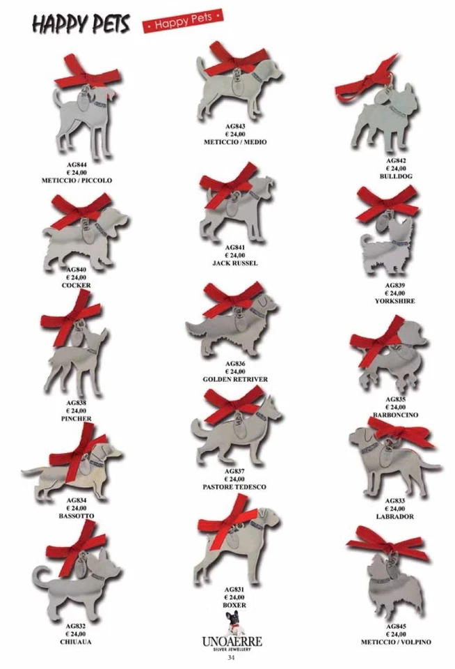 UNOAERRE MEDAGLIETTA CANE ARGENTO INCISIONE PERSONALIZZATA TARGHETTA SILVER DOG - Immagine 1 di 1