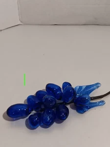 Mid Century MCM mundgeblasene kobaltblaue Glas Traube Cluster - Bild 1 von 6