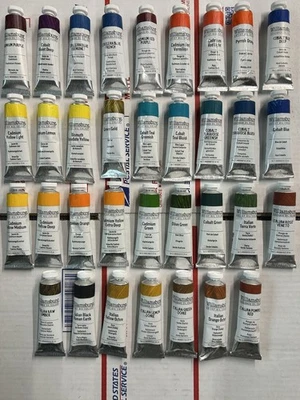 Williamsburg Handmade Oil Color Paint Lot Of 34 37ml Tubes No Doubles - Image 1 of 3