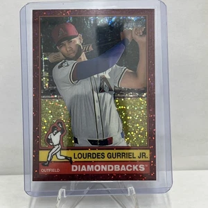 2025 Topps Heritage Lourdes Gurriel Jr. Chrome Burgundy Sparkle Diamondbacks - Picture 1 of 2