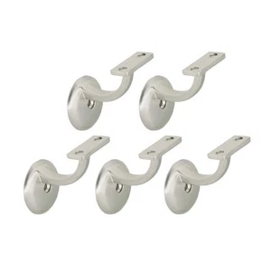 182030 Jumbo Handrail Bracket Satin Nickel 5-Pack - Picture 1 of 8