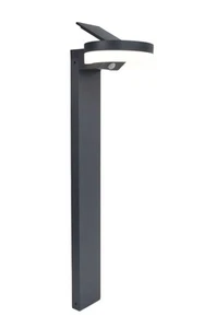 LED Solar Stehlampe Sensor Garten IP54 74 cm hoch 4000 K Ring Stehleuchte Außen - Bild 1 von 8