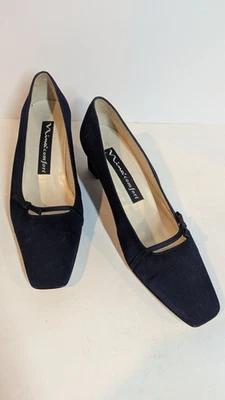 Zapatos de salón Nina Comfort vintage de tela azul marino para mujer talla 8,5 M Foto 1 de 4