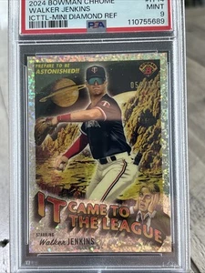 2024 Bowman Chrome Walker Jenkins It Came To The League Mini Diamond RC /150 PSA - Bild 1 von 3