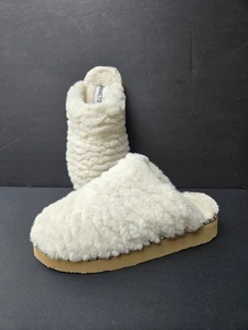 Minnetonka Women's Cream Faux Fur Platform Slipper (44732) Mule Size 6M - Picture 1 of 7