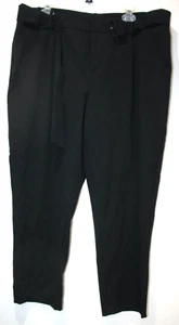 A New Day Women's High-Rise Buckled Belt Tapered Career Pants Black Size 16 - Picture 1 of 3