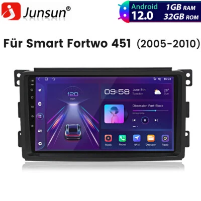 Für Smart Fortwo 451 2005-2010 Android12 32G Autoradio GPS SAT NAVI BT WIFI DAB+ - Bild 1 von 4
