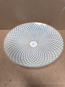 1960's Retro Semi Flush Mount Ceiling Light Glass Shade 16.5"  NOS! Atomic - Picture 1 of 9