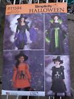 Simplicity R11156/9348 Witch Costumes W Corset Detail Girls'sz 3-5 New Uncut Ff