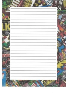 10 Sheets 5 Envelopes A4 Letter Writing Set: vintage comic book covers print - Picture 1 of 1