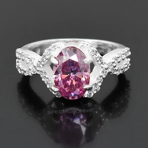 Certified Oval Pink Diamond Solitaire Ring, 2.50Ct-Amazing Luster & Sparkle. - Picture 1 of 10