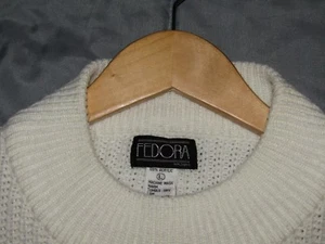 FEDORA ACRYL Herren PULLOVER elfenbein/weiß groß 70er Jahre Mode  - Bild 1 von 4