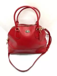 COACH Cora Dome Satchel Scarlett Red F33909 NWOT - Picture 1 of 1