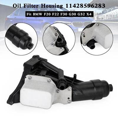 Engine Oil Cooler Filter Housing 11428596283 Fit BMW F20 F22 F30 G30 G32 X4 - Image 1 of 4