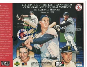 Jim Lonborg Boston Red Sox Signed UD Greatest Moments Sheet Card W/Our COA - Picture 1 of 1