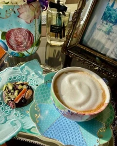 Set of 4 Mint Embroidered Cocktail Napkins - Elegant Cotton Drink Napkins - Picture 1 of 2