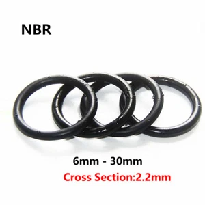 METRIC NITRILE RUBBER O-RINGS 2.2mm CROSS SECTION 6 mm - 30 mm OD - Picture 1 of 2