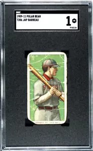 1909 T206 JAP BARBEAU NNO POOR POLAR BEAR SGC 1 BASEBALL ST. LOUIS CARDINALS - Picture 1 of 2