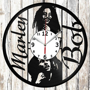 Horloge murale disque vinyle Bob Marley décoration faite main cadeau original 5171