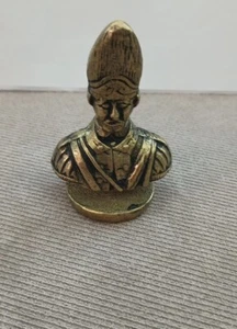 Vintage RARE Brass French Soldier Napoleon? Bust Figurine Paperweight - Picture 1 of 4