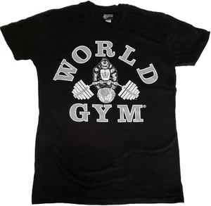 W110 World Gym Acid Wash Bodybuilding T Shirt Gorilla logo - Picture 1 of 7