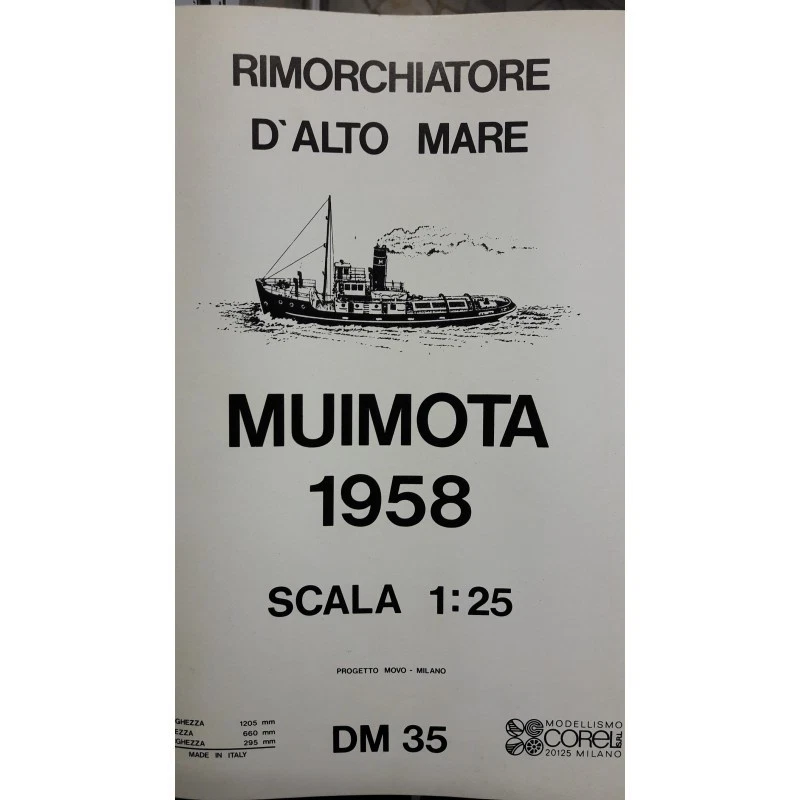 Corel Muimota 1958 Piani costruttivi Rimorchiatore scala 1:25 DM35 - Immagine 1 di 1