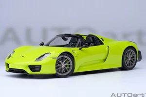 1/18 Porsche 918 Spyder Weissach Package Acid Green Model Car By AUTOart 77921 - Picture 1 of 15